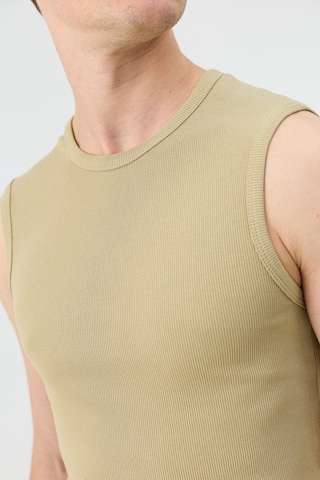 Antioch Pamuklu Kolsuz Erkek T-shirt Haki