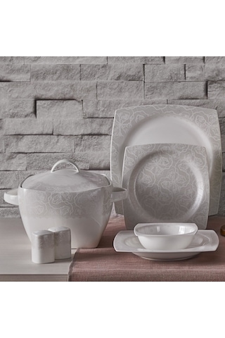 Neva Mentol Esinti Premium Kare Yemek Takımı- 60 Parça