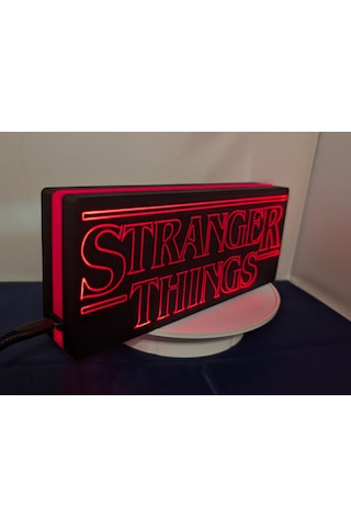 Sincara Home Stranger Things Logo Gece Lambası / Light Box Kırmızı