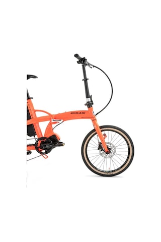 Bisan E-folding Strike 20" 9-vites Hd Katlanır Elektrikli Bisiklet Turuncu Turuncu