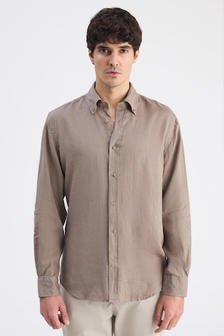 D'S Damat Ds Damat Comfort Vizon Düz Keten Gömlek 6hc02ap01304m Çok Renkli 2XL