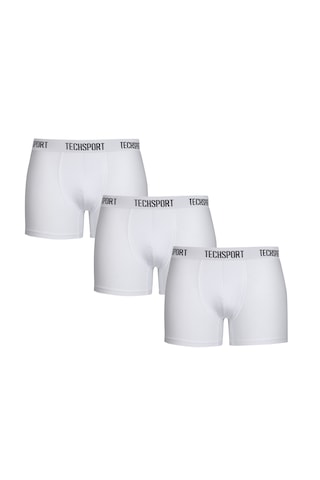 Tecksport Techsport Boxer Short 3 Pack Erkek Boxer 3'lü Beyaz Beyaz