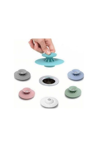 Lavabo Küvet Tıkacı Banyo Ürünü Saç Toplama Pratik Aparat Çok Renkli