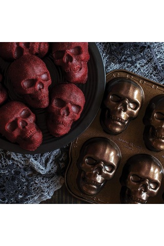 Hangfox Altın Kırmızı Kafa Şeklinde Fırın Kalıbı, Çikolata Ve Bisküvi Yapımı İçin Sıcak Dayanıklı, Lezzetli Pastalarınız İçin Mükemmel