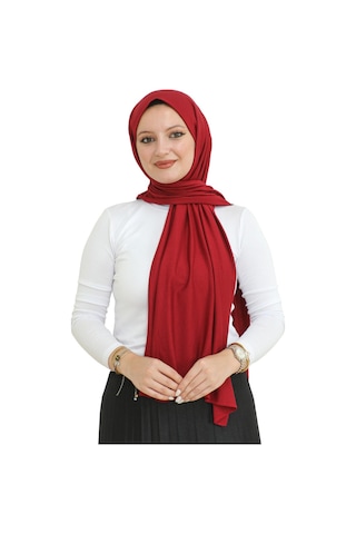 Modish Group Şal Tesettür Başörtüsü Premium Kumaş Eşarp Uzun Islami Giyim Viskon - Bordo Bordo