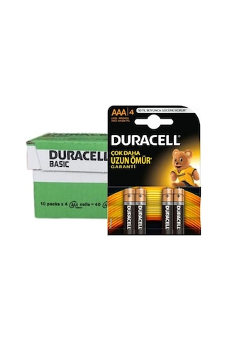 Duracell LR03/MN2400 AAA İnce Kalem Pil 4 x 10'lu