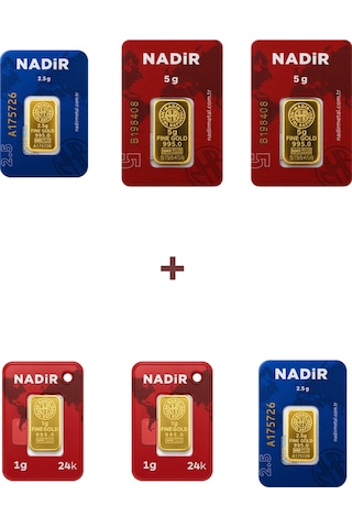 Nadir Gold 24 Ayar 17 Gram Altın 2 Ad 5 Gram Altın + 2 Ad 2,5 Gram Altın + 2 Ad 1 Gram Altın