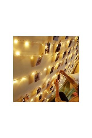Pilli Peri Led Işık-5 Metre-led Aydınlatma Turuncu