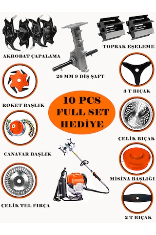 Eisenn BP-454 10in1 Sırt Tipi Tırpan