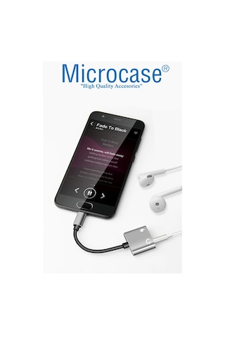 Type-C 2In1 Şarj ve Kulaklık Çevirici Adaptör Gümüş Al2301