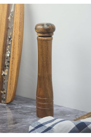 Akasya Baharat Değirmeni Takımı - Tuzluk Seti - 25 + 20 Cm