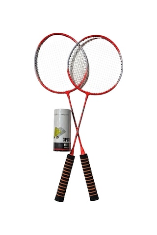 Can Spor Badminton Seti 2 Raket Ve 3 Top 04021 Kırmızı