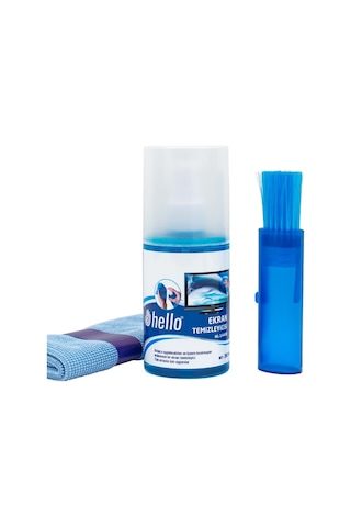 Hello HL-14408 200 ML Sprey + Fiber Bez + Fırça LCD Ekran Temizleme Seti