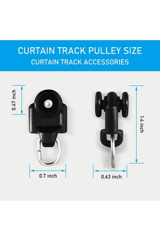 Tenfowee 20 Adet Beyaz Tavan Perde Rulman Seti - Pürüzsüz Kaydırma Fonksiyonu