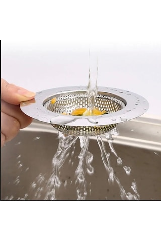 1 Adet Pratik Paslanmaz Çelik Lavabo Süzgeci 7,5 Cm Çelik Mutfak Lavabo Süzgeci Evye Süzgeç