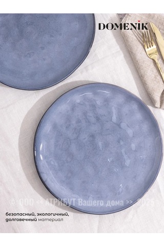 Domenik Toplamak Stone Skyline 26.3 Cm 2'li Yemek Tabağı Seti. 463420027 Açık Mavi