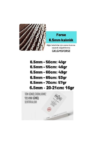 Erkek Gümüş Kolye ve Erkek Gümüş Bileklik Set - 6.5mm Forse Model Erkek Gümüş Set