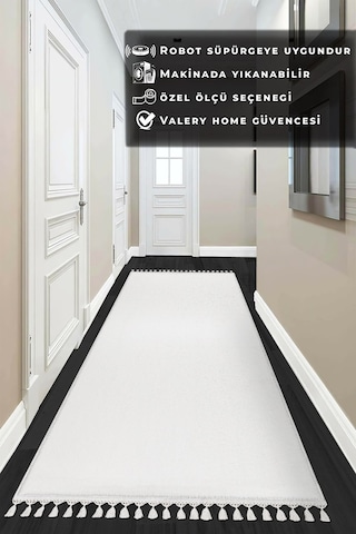 Vl Yuvarlak Comfort Ponpon Saçaklı Peluş Beyaz Düz Ponpon