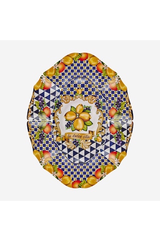 Mavi Melamin Meze Tabağı 7 Parça