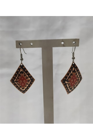 Firuze Gümüş Yöresel Bakır Küpe F16001745