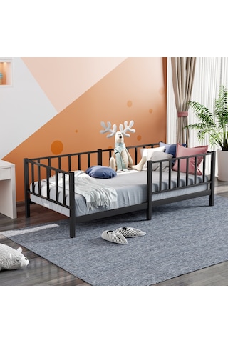 Montessori, Bebek Ve Çocuk Karyolası 90x190 Cm, Siyah