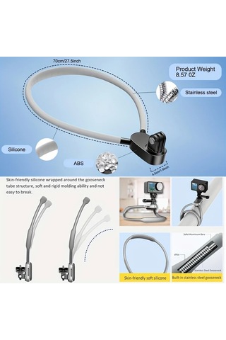 Motion003 1 Takım Mobil Telefon Kordonu Manyetik Anti Sallantı Sabit Boyun Vlog Kamera Kordonu Spor Açık Hava Canlı Balıkçılık Bisiklet Video Kaydı -