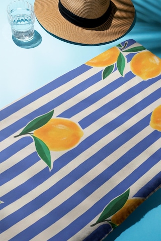 Dijital Baskı Plaj Deniz Havlusu Limon Desenli Peştamal Hvl0159 Renkli