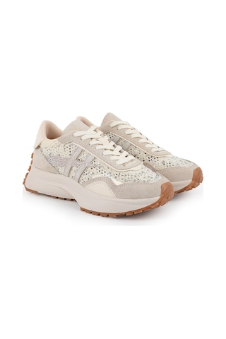 Lbr Libero L083.83161 Taş İşlemeli Kalın Tabanlı Kadın Sneaker Bej