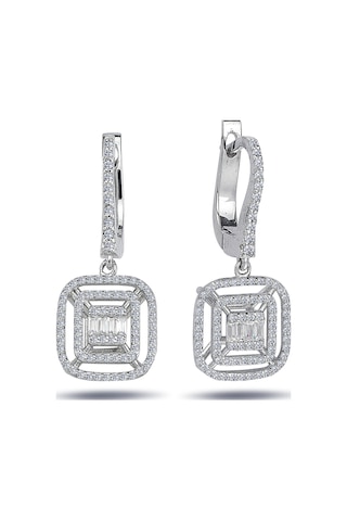 Lova 0,59 Karat Baget Pırlanta Küpe - 3030051