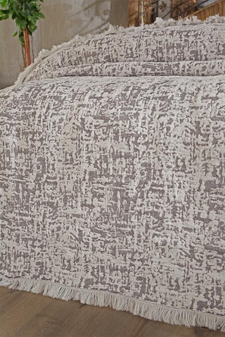 Puffy Pamuk Çift Kişilik Tek Battaniye 200x220 Antrasit Antrasit