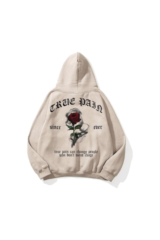 Hırsch Unisex True Pain Sweatshirt Taş Gri