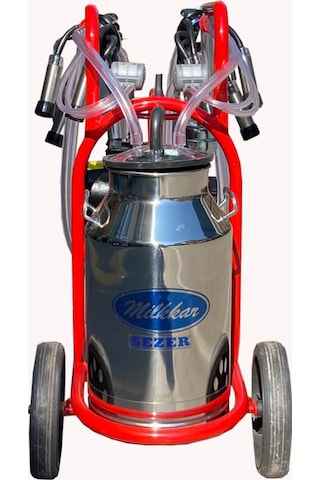 Sezer Pls 2/1 Çift Sağım Çelik Güğüm Süt Sağım Makinesi