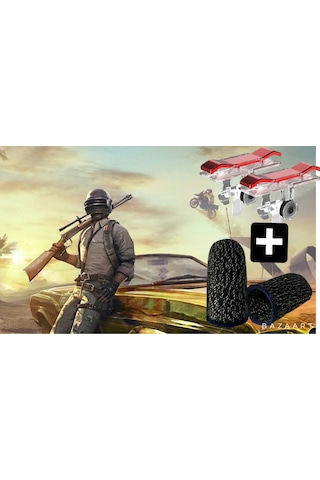 Pubg Ateş Tetik Düğmesi + Pubg Parmak Eldiven Seti