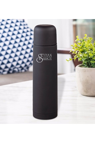 Bk Gift Kişiye Özel Hediye Kutulu 5500 Siyah Deri Çantalı Seyahat Termosu 500ml Kobitmeyencom33457 Bk Gift Renkli