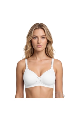 Cottonill Bra - Celina Beyaz Balensiz Kaplı Minimizer Büyük Beden Kadın Sütyen