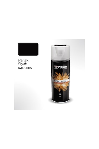 Polisan Sprey Boya 400 Ml.-Parlak Siyah Ral 9005