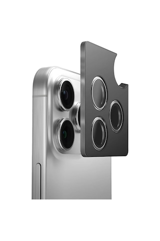 Linktech Apple Uyumlu iPhone 16 Pro / 16 Pro Max Crystal Seri Safir Kamera Lens Çöl