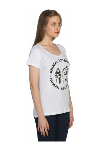 Bant Giyim - Animal Liberation Beyaz Kadın T-Shirt Tişört