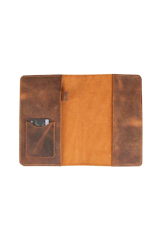 Bloom Scribe Wrap Saddle Brown A5 Hakiki Deri Defter Kılıfı