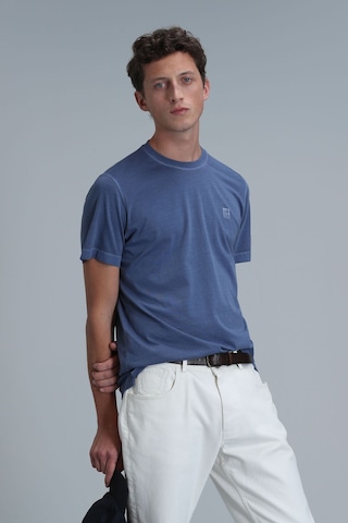 Lufian Erkek Sarder Basic T-shirt 111020216 Mavi