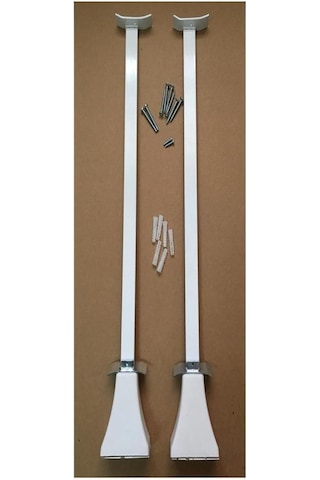 Panel Radyatör Ayağı / Yer Konsolu 50 Cm Yere Sabitleme Beyaz 1 Çift 2 Adet