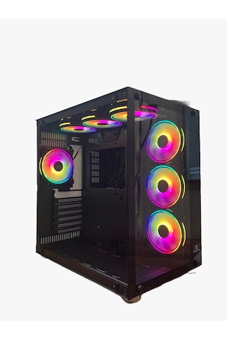 Gameforce Atlantis 7×120 MM Fanlı Rgb Kumandalı Kontrolcülü E-ATX Oyuncu Bilgisayar Kasası