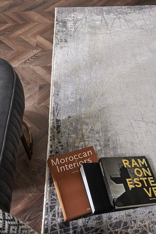 Hoom Rugs Bomonti Mhl 09 Grey Viskon & Akrilik Modern Salon Halısı Gri