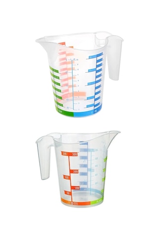 Ölçü Kabı Dereceli Renkli 1000 Ml + 300 Ml Set