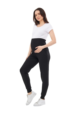 Luvmabelly Myra8095 Beli Ayarlanabilir Hamile Jogger Pantolon-siyah