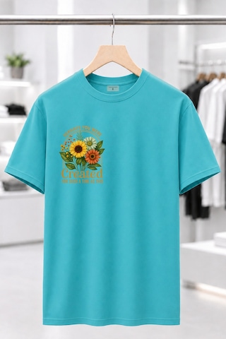 Bayloranzzo Perhaps %100 Pamuk Heavy Cotton Premium Kalite Kadın Tişört Su Yeşili