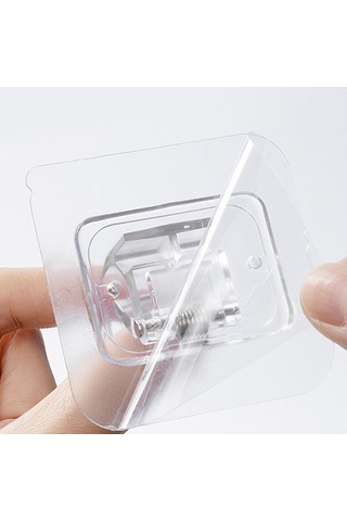 Tenfowee Duvar Delmeyen Perde Çubuğu Braketi, Yapıştırıcı Arka Tabla İle Kolay Kurulum, Banyo-mutfak Uygun, Abs Malzeme, 2 Adet