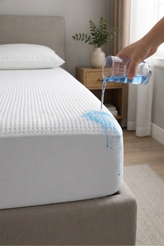 3d-fitted %100 Sıvı Geçirmez Sessiz Full Kenar Yatak Alezi Tek/çift Kişilik, Çocuk Ve Bebek Koruyucu Beyaz