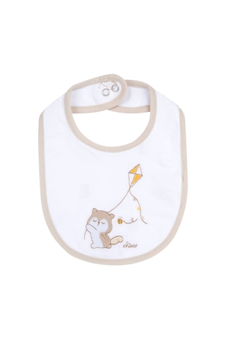 Chicco Bebek Nakışlı Mama Önlüğü 09101606000000 000033 Beyaz
