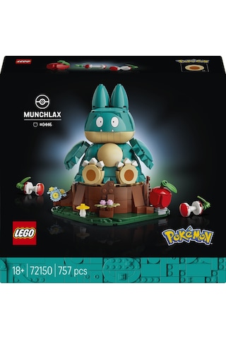 LEGO® Pokémon™ Munchlax 72150 - Yetişkinler için Aksesuarlar İçeren Yaratıcı Koleksiyonluk Model Yapım Seti (757 Parça)